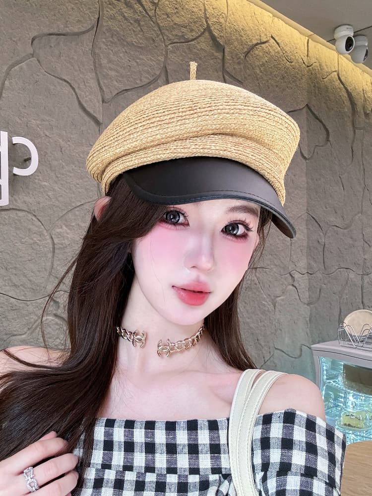 キャスケット　夏色麗らか 視線集める麦わりキャスケット