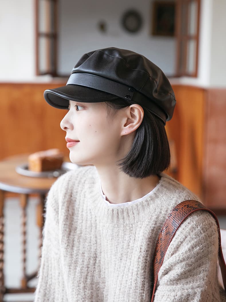 キャスケット 職人仕立て本革マリンキャスケット