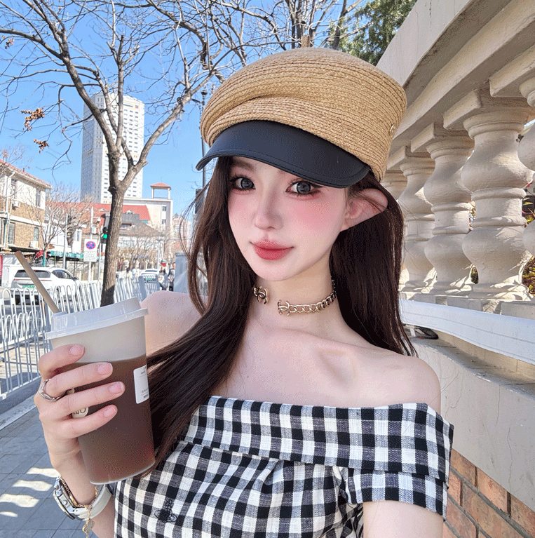 キャスケット　夏色麗らか 視線集める麦わりキャスケット