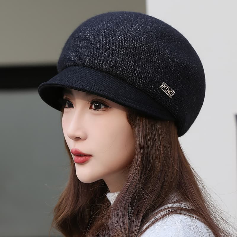 レディースニットキャスケット帽子