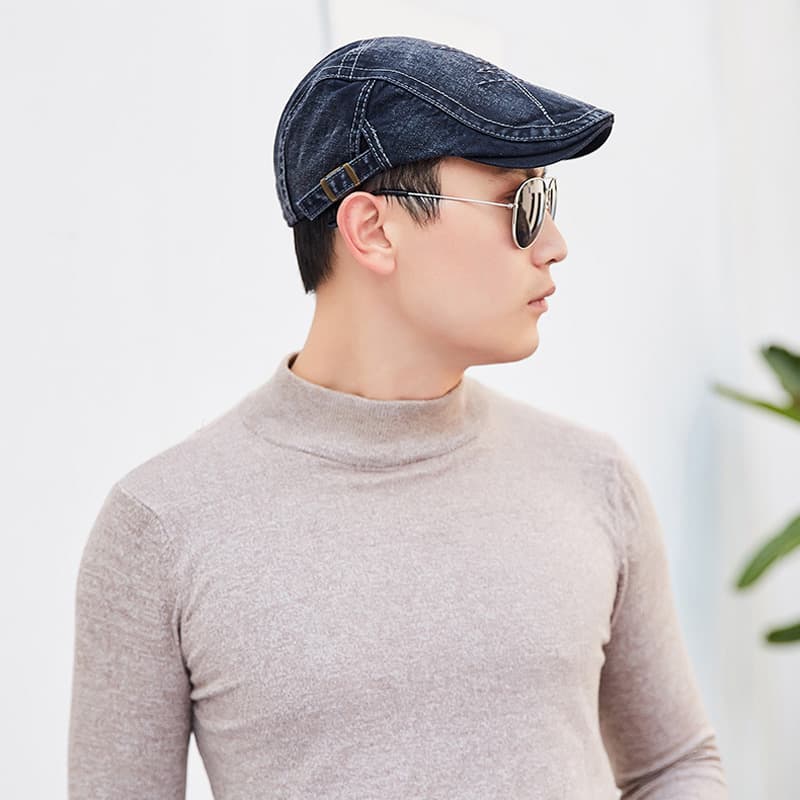 カジュアルステッチデニムキャスケット