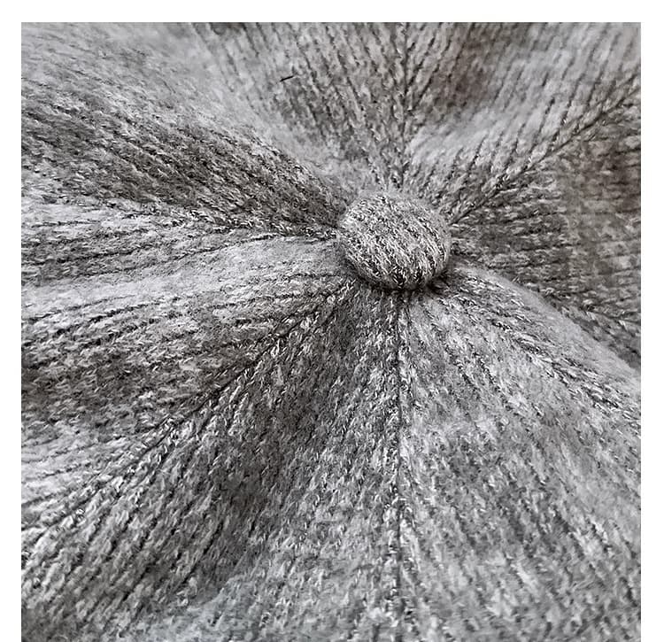 杢調ニット素材のクラシカルマリンキャスケット