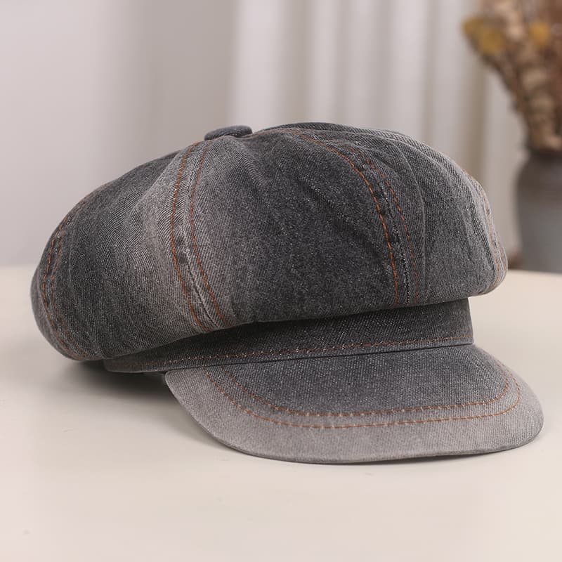 キャスケット ヴィンテージ風デニムキャスケット