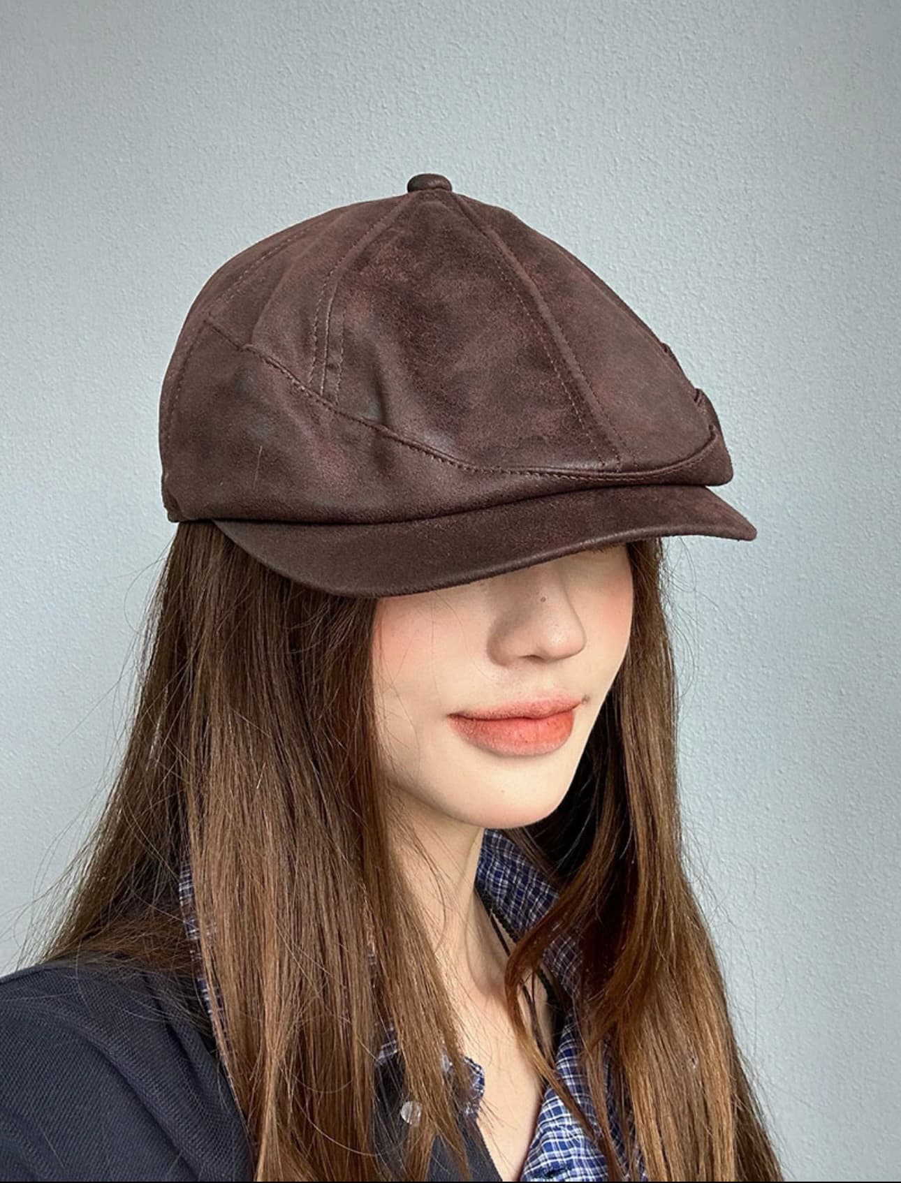 ヴィンテージ調レザーキャスケット