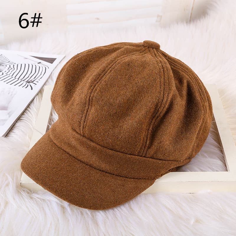 ウール素材キャスケット帽子ニュースボーイハット