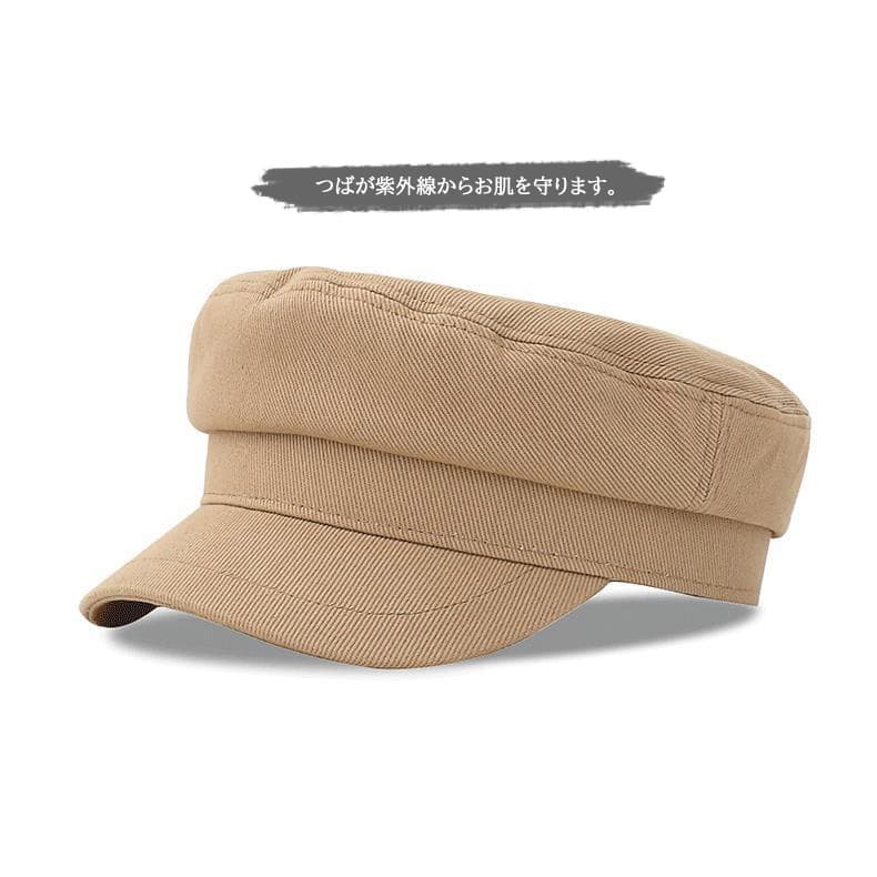 レディースキャスケット　小顔効果無地デニム帽子