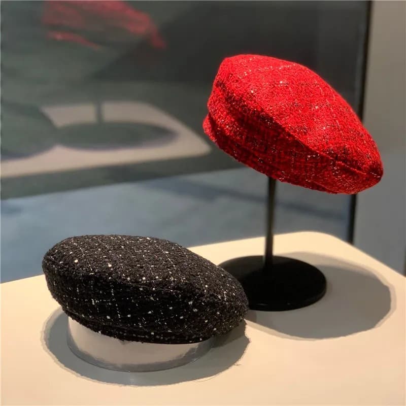 キラめきツイードキャスケット