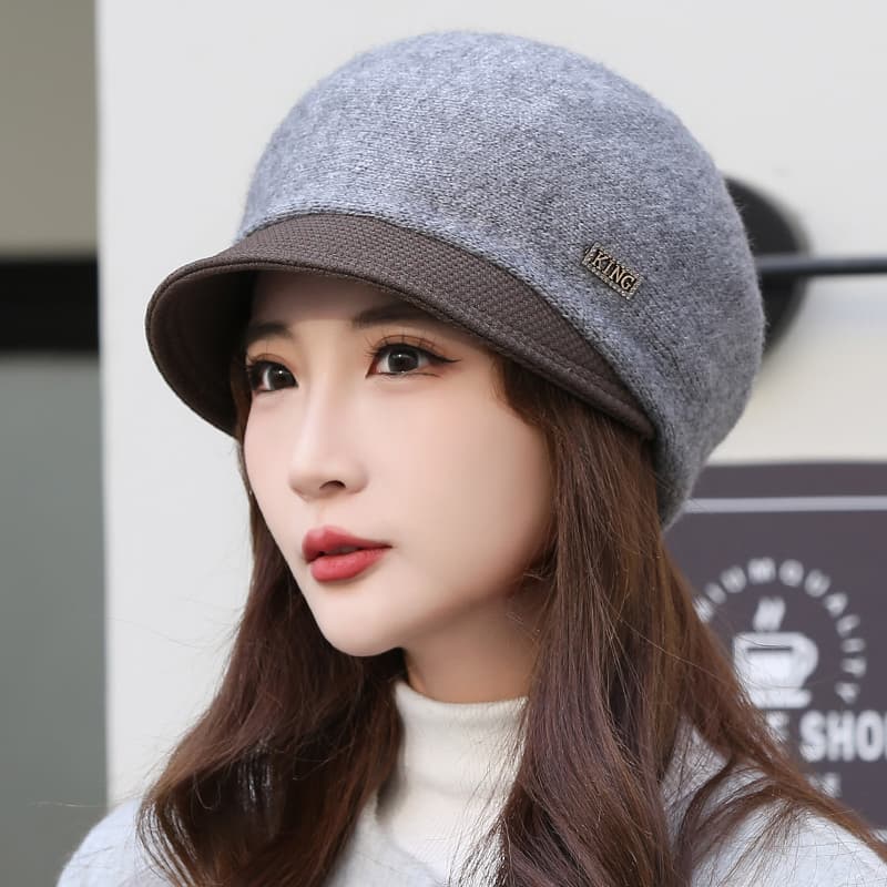 レディースニットキャスケット帽子