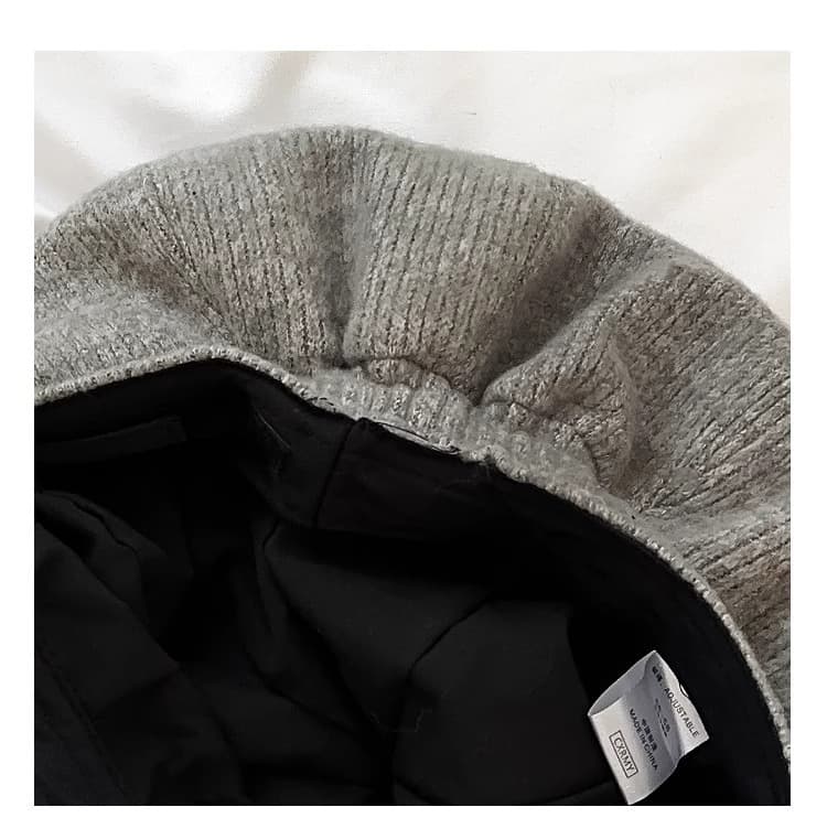 杢調ニット素材のクラシカルマリンキャスケット