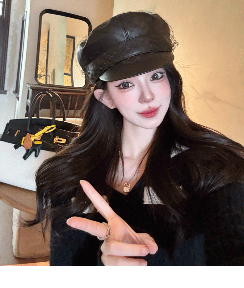 キャスケット 上質レザーマリンキャスケット