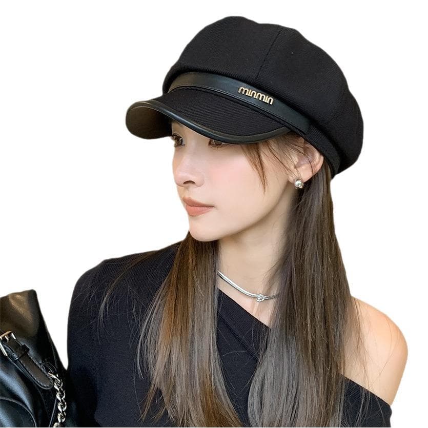 レザーベルト付きエレガントキャスケット