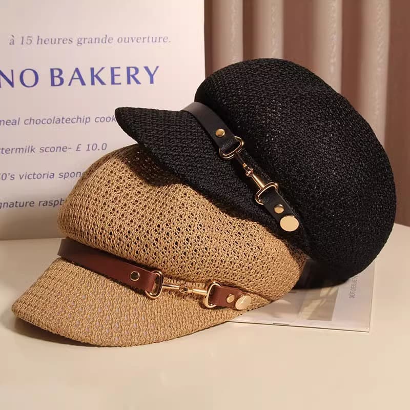 キャスケット 涼やか編み目キャスケット