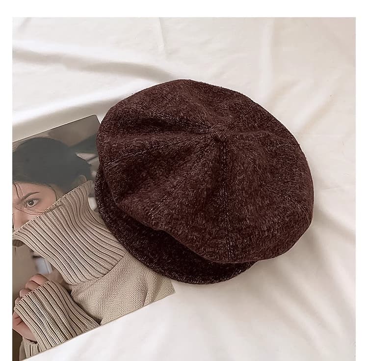 杢調ニット素材のクラシカルマリンキャスケット