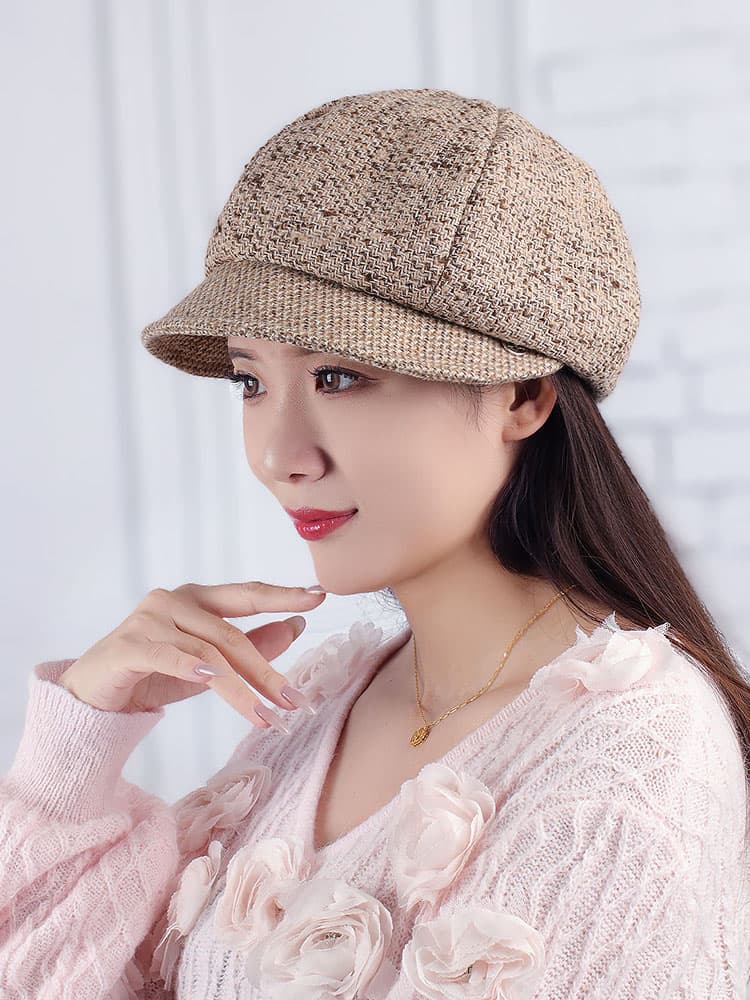 キャスケット 古典風情ツイードキャスケット