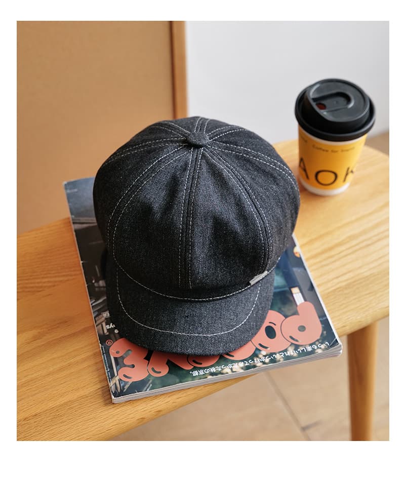 キャスケット 八枚接ぎデニムキャスケット