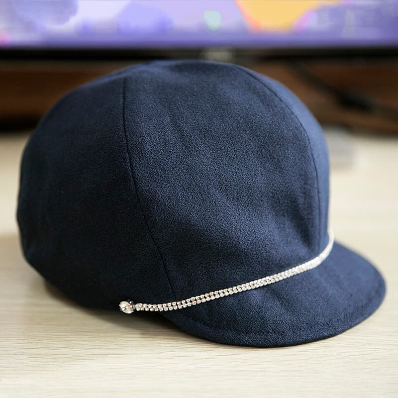 キャスケット　宝石チェーン付き上質キャスケット