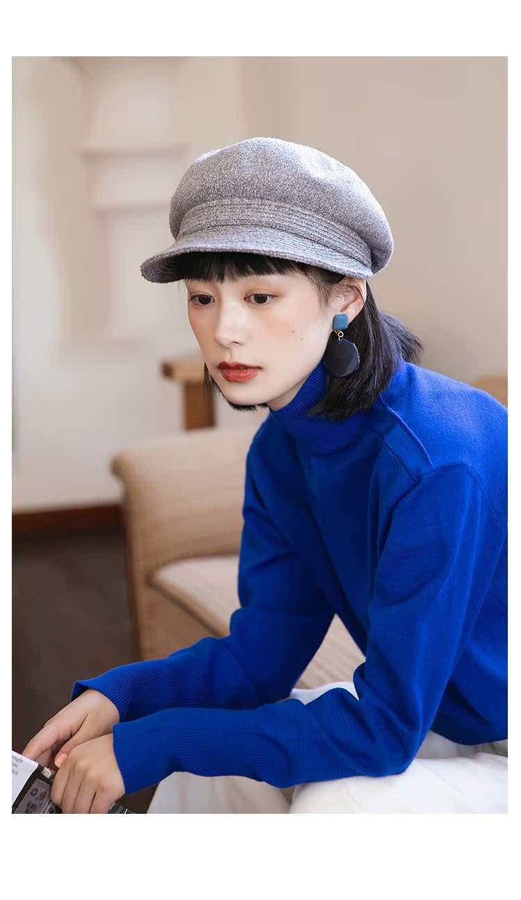 シンプル柔らか キャスケットニット帽