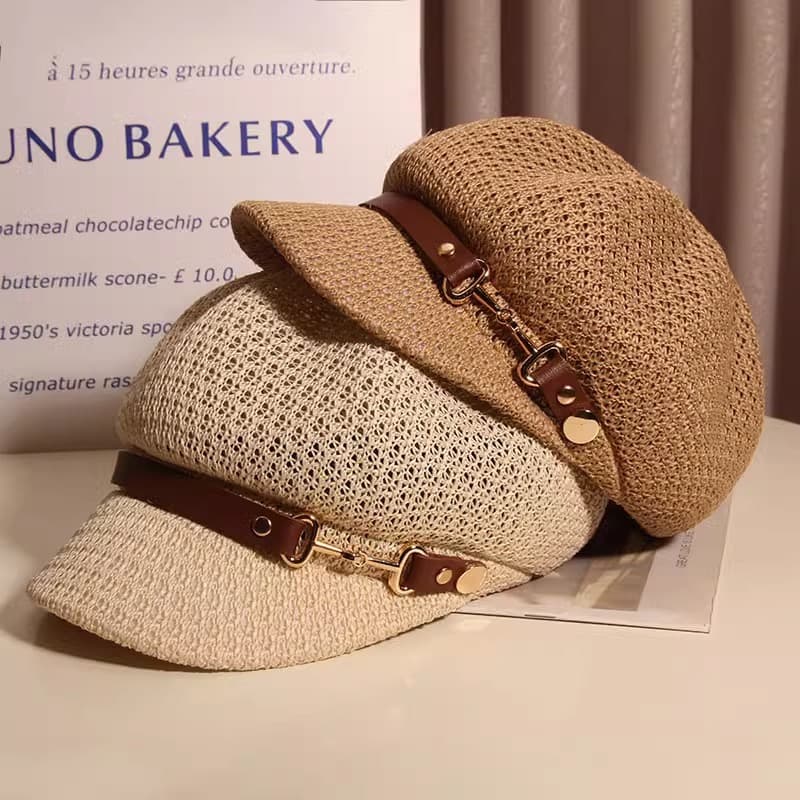 キャスケット 涼やか編み目キャスケット