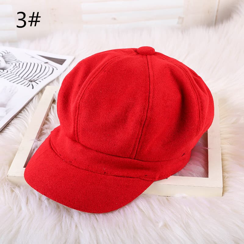 ウール素材キャスケット帽子ニュースボーイハット