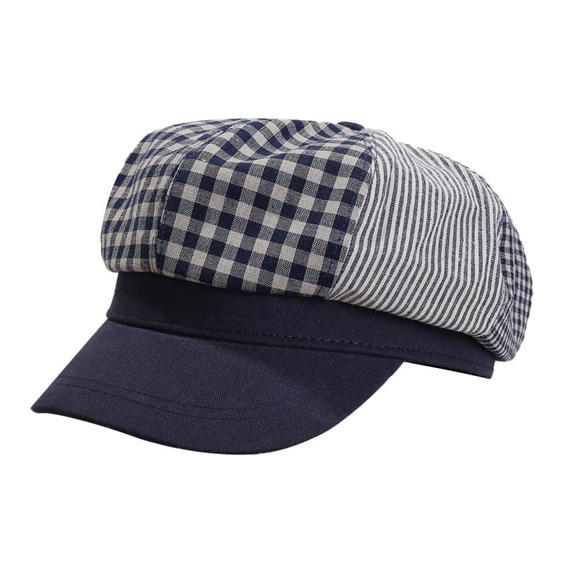 キャスケット 格子柄切替キャスケット