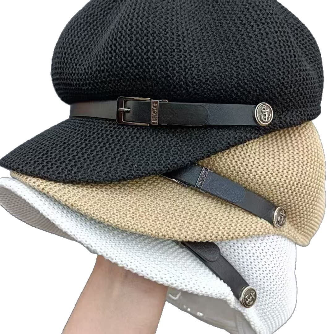 キャスケット 涼やか編み目の上品キャスケット