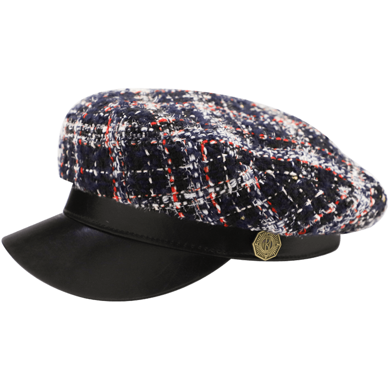 クラシカルツイードキャスケット帽