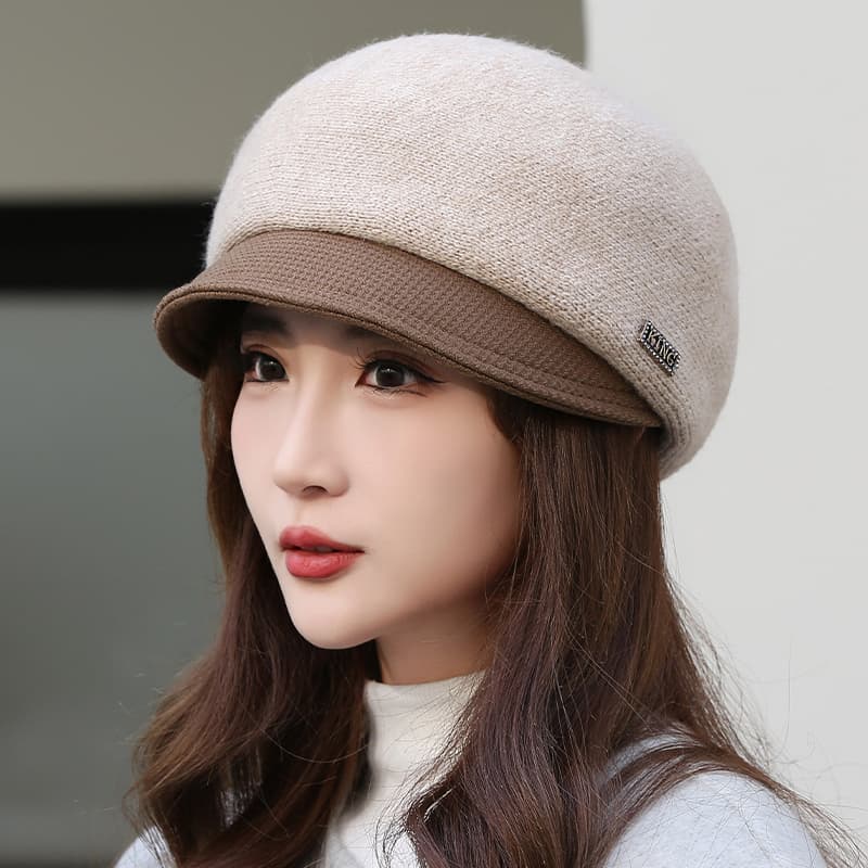 レディースニットキャスケット帽子