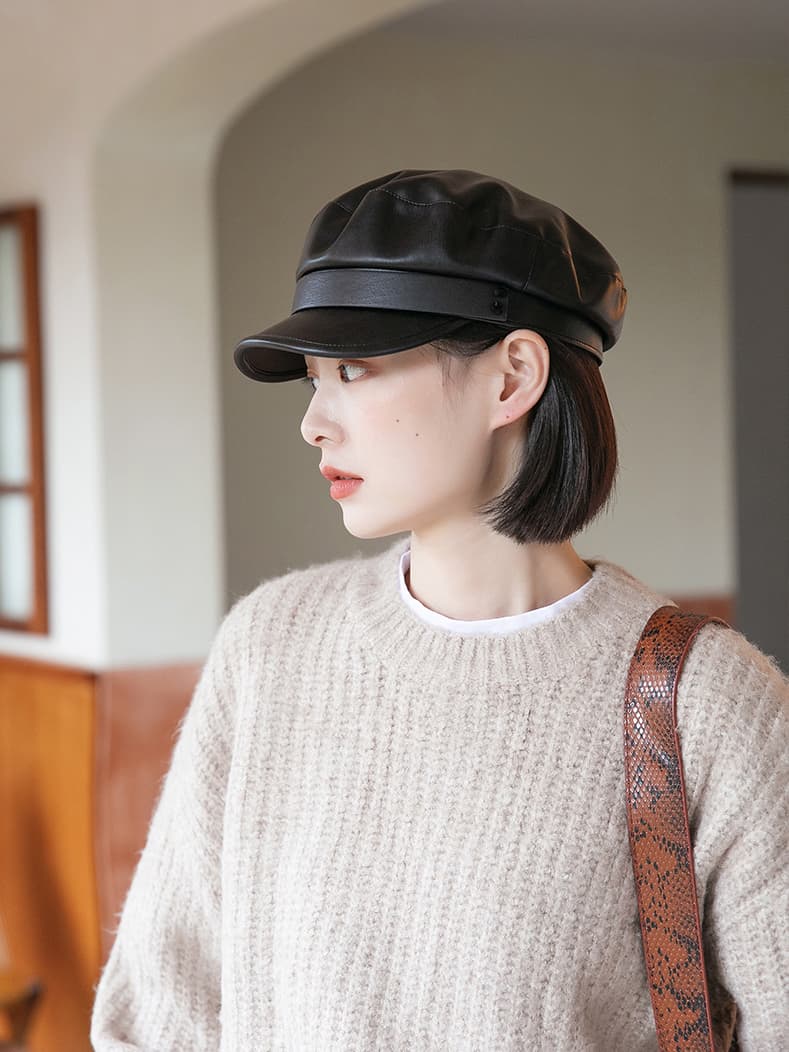 キャスケット 職人仕立て本革マリンキャスケット