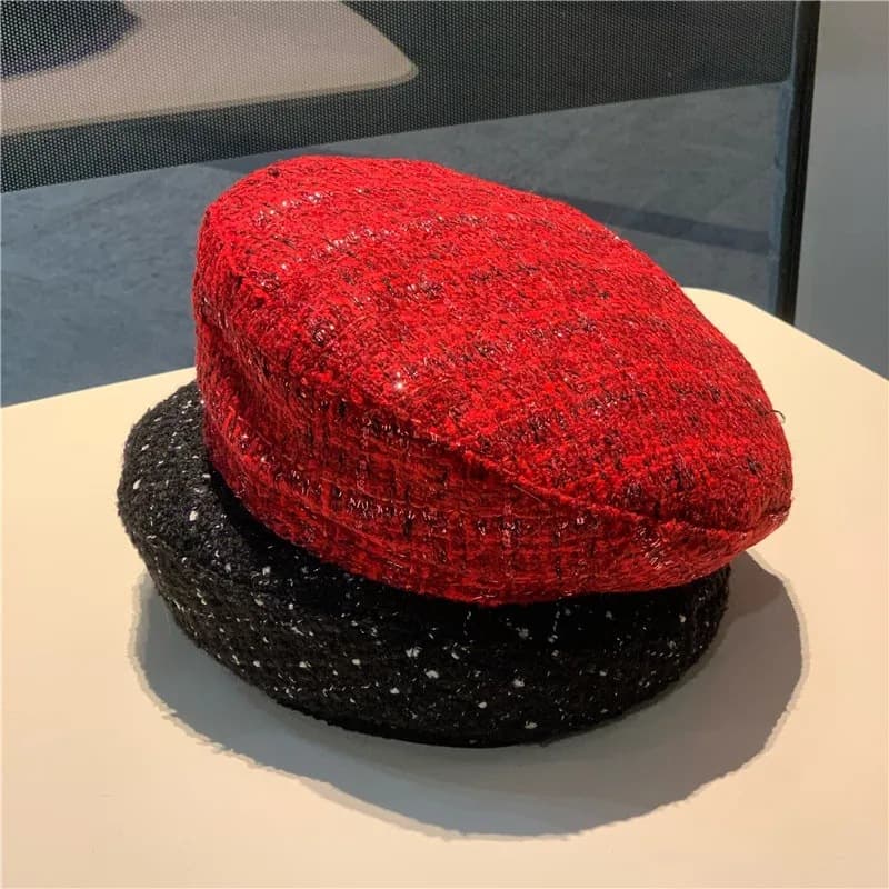 キラめきツイードキャスケット