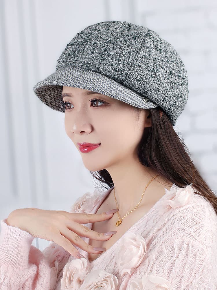 キャスケット 古典風情ツイードキャスケット