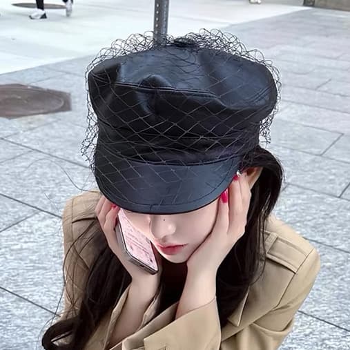 キャスケット 上質レザーマリンキャスケット