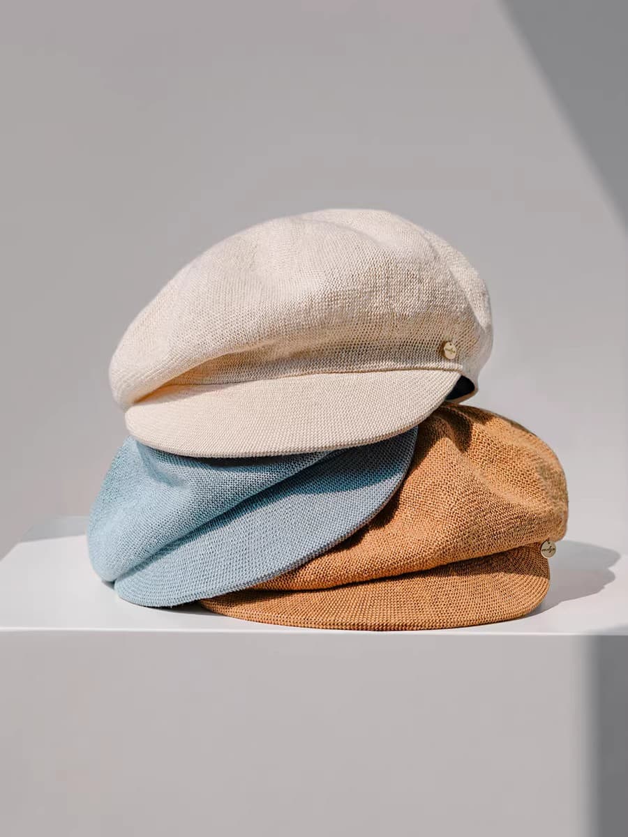 キャスケット 涼風纏う麻混キャスケット