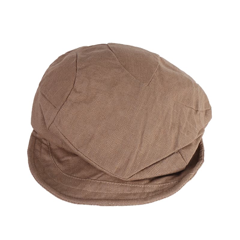 キャスケット　風合い豊かなリネンキャスケット帽