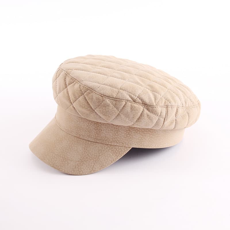 秋冬新作 レディース キルティング キャスケット 防寒帽子　ニット