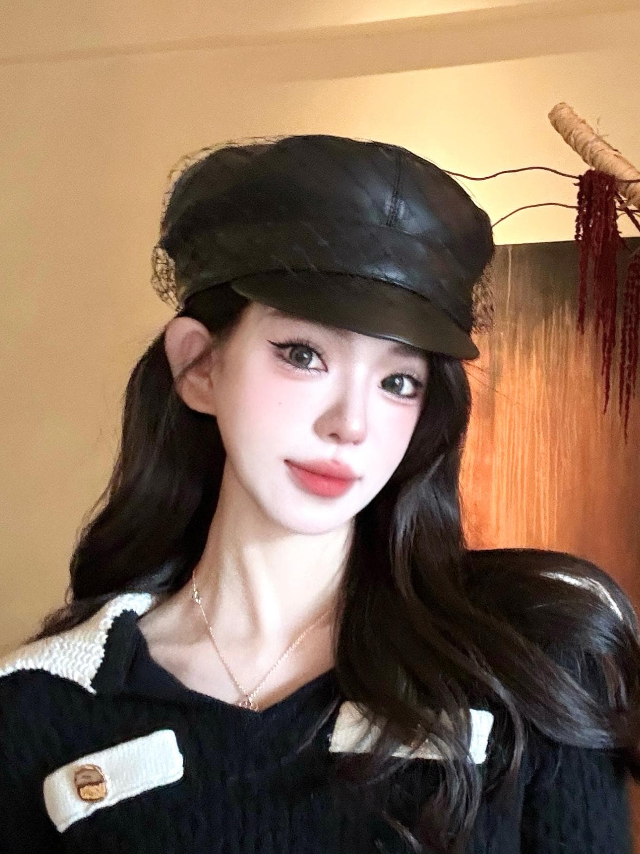 キャスケット 上質レザーマリンキャスケット