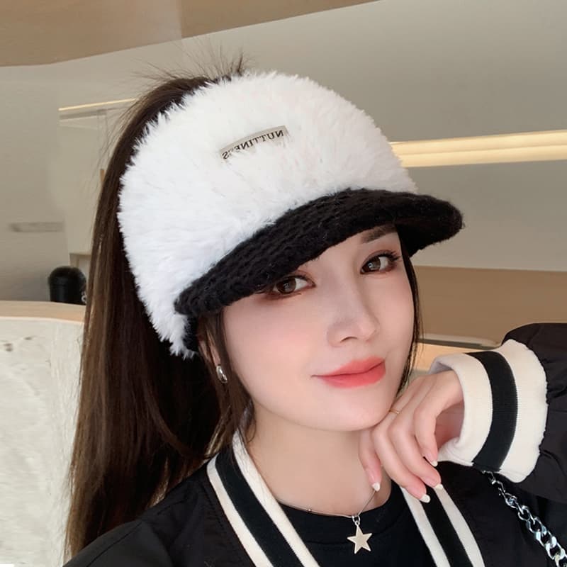 もこもこフワニットキャスケット