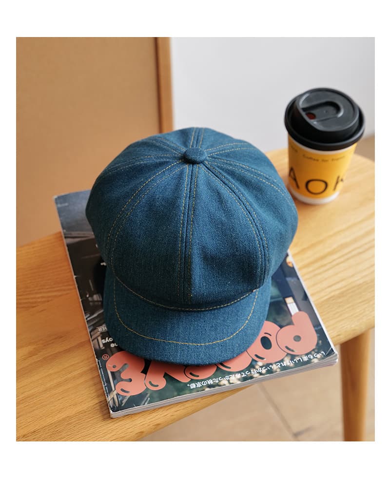 キャスケット 八枚接ぎデニムキャスケット