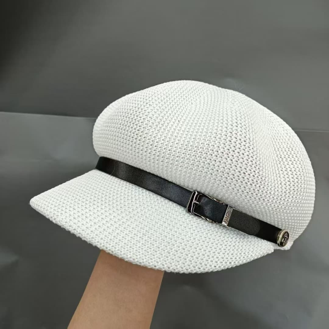 キャスケット 涼やか編み目の上品キャスケット