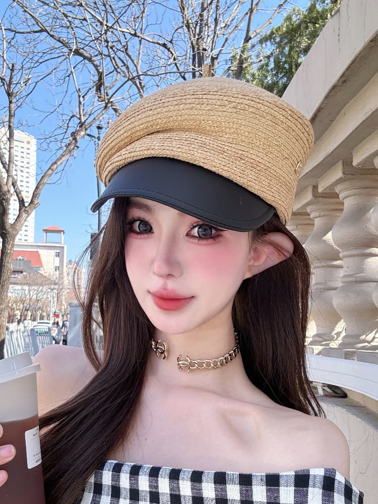 キャスケット　夏色麗らか 視線集める麦わりキャスケット