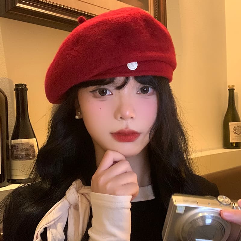 かわいいシンプルキャスケット