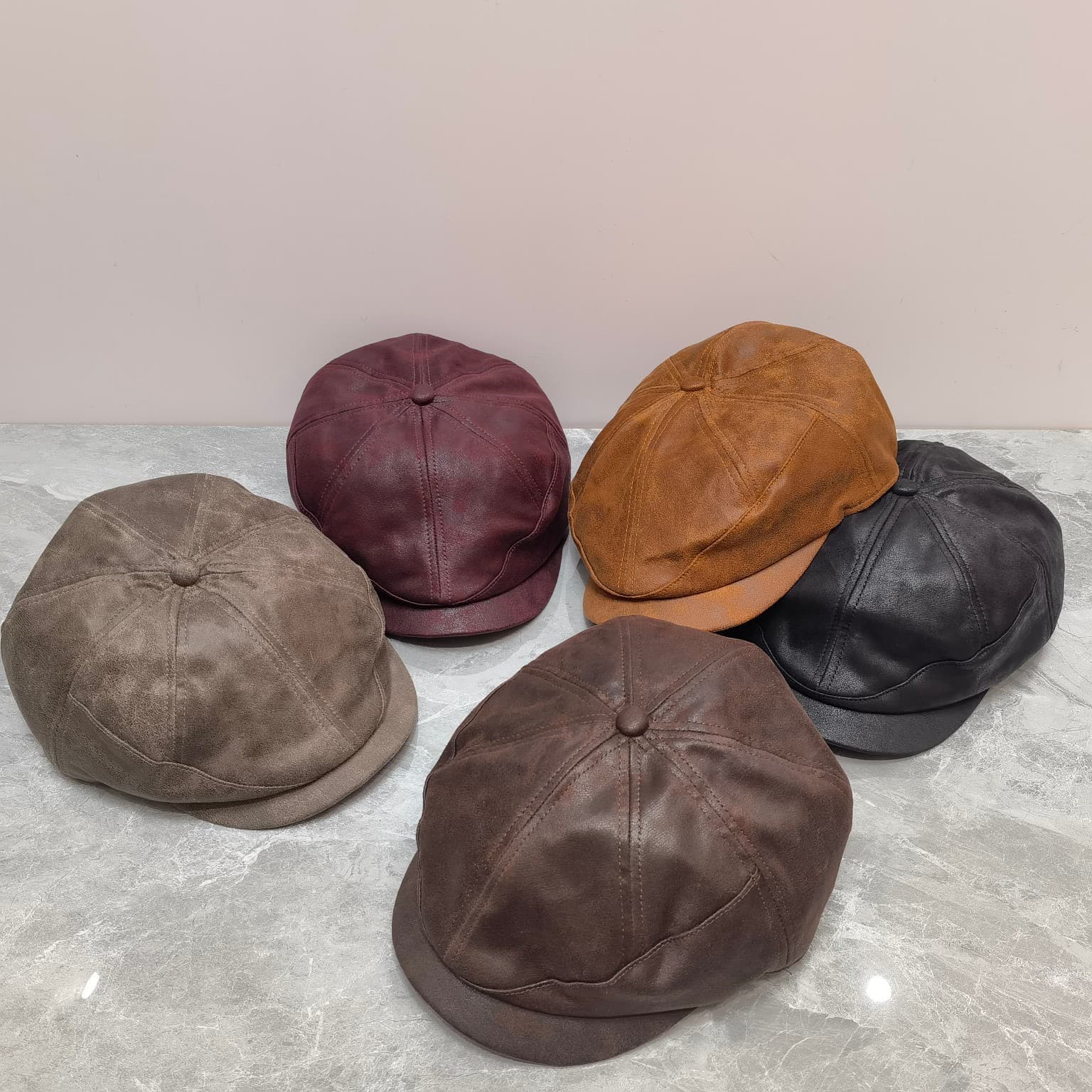 ヴィンテージ調レザーキャスケット