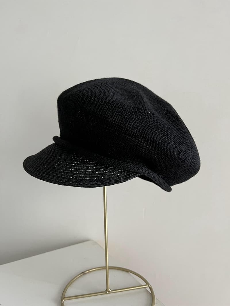 涼やか麻織りキャスケット