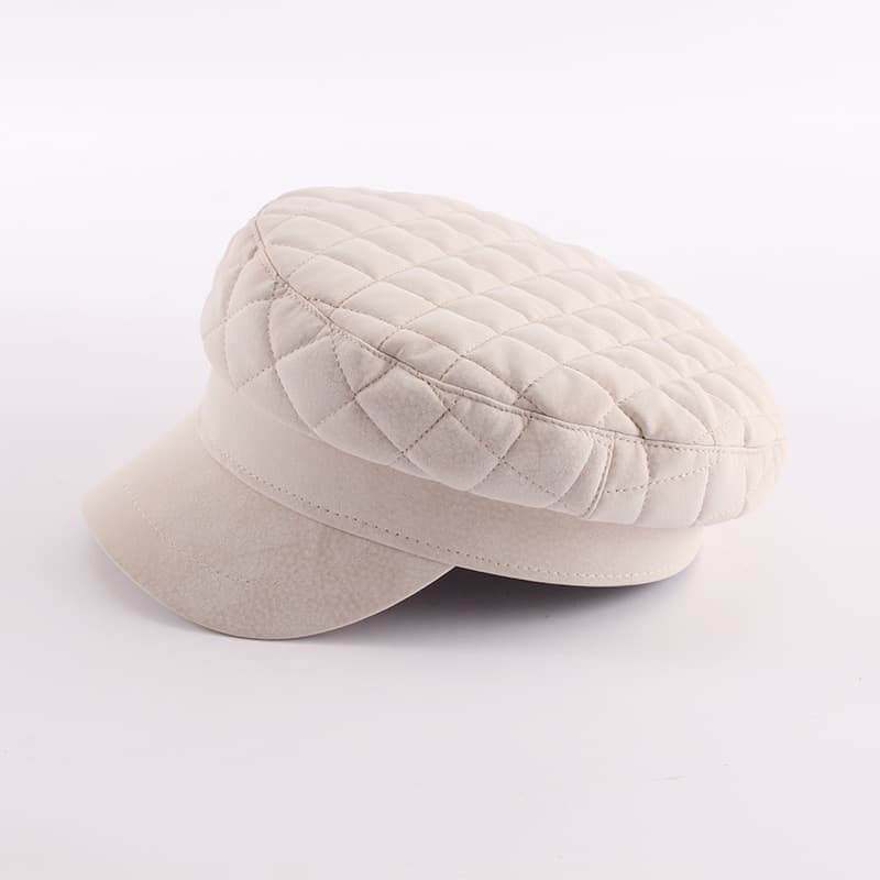 秋冬新作 レディース キルティング キャスケット 防寒帽子　ニット