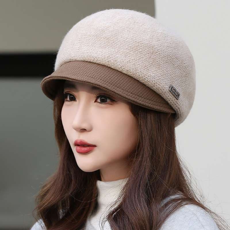 やわらか二重編みニットキャスケット