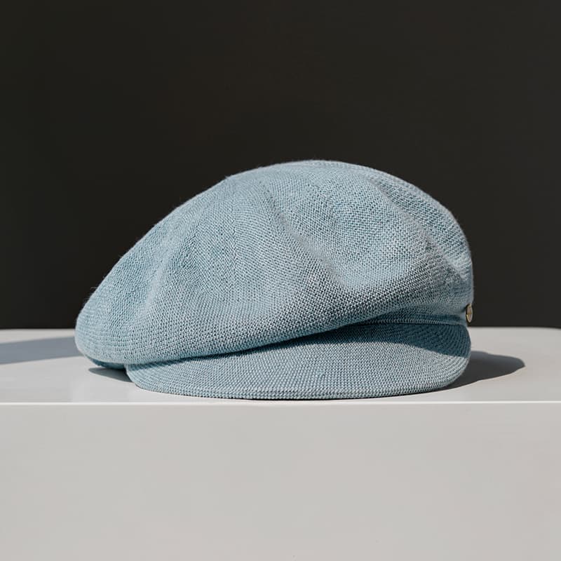 キャスケット　涼やか天然リネンキャスケット帽