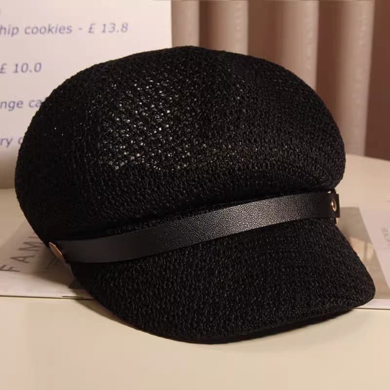 キャスケット 涼やか編み目キャスケット