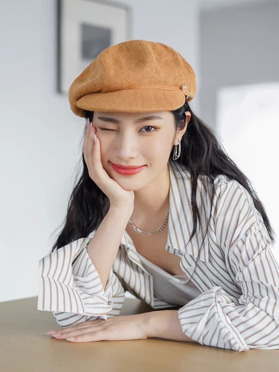 キャスケット 涼風纏う麻混キャスケット