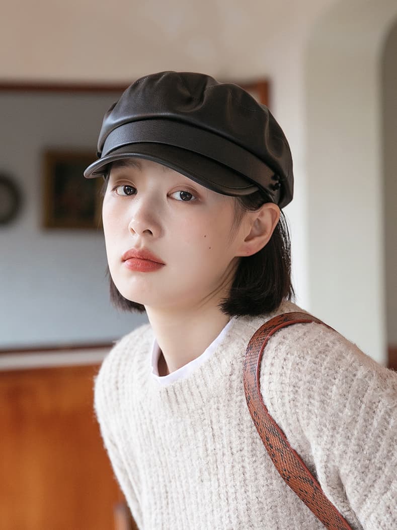 キャスケット 職人仕立て本革マリンキャスケット