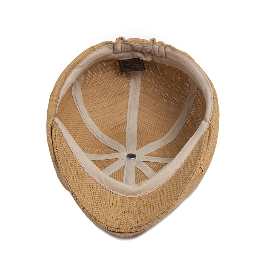 キャスケット 涼やか麻素材メッシュキャスケット