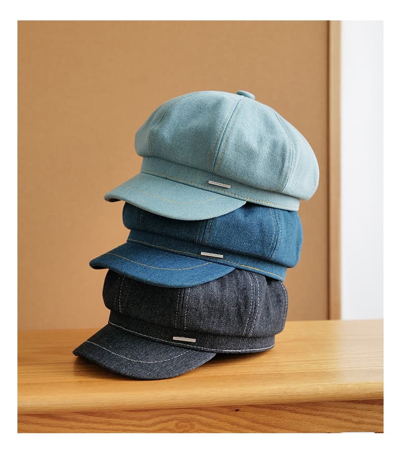 キャスケット 八枚接ぎデニムキャスケット